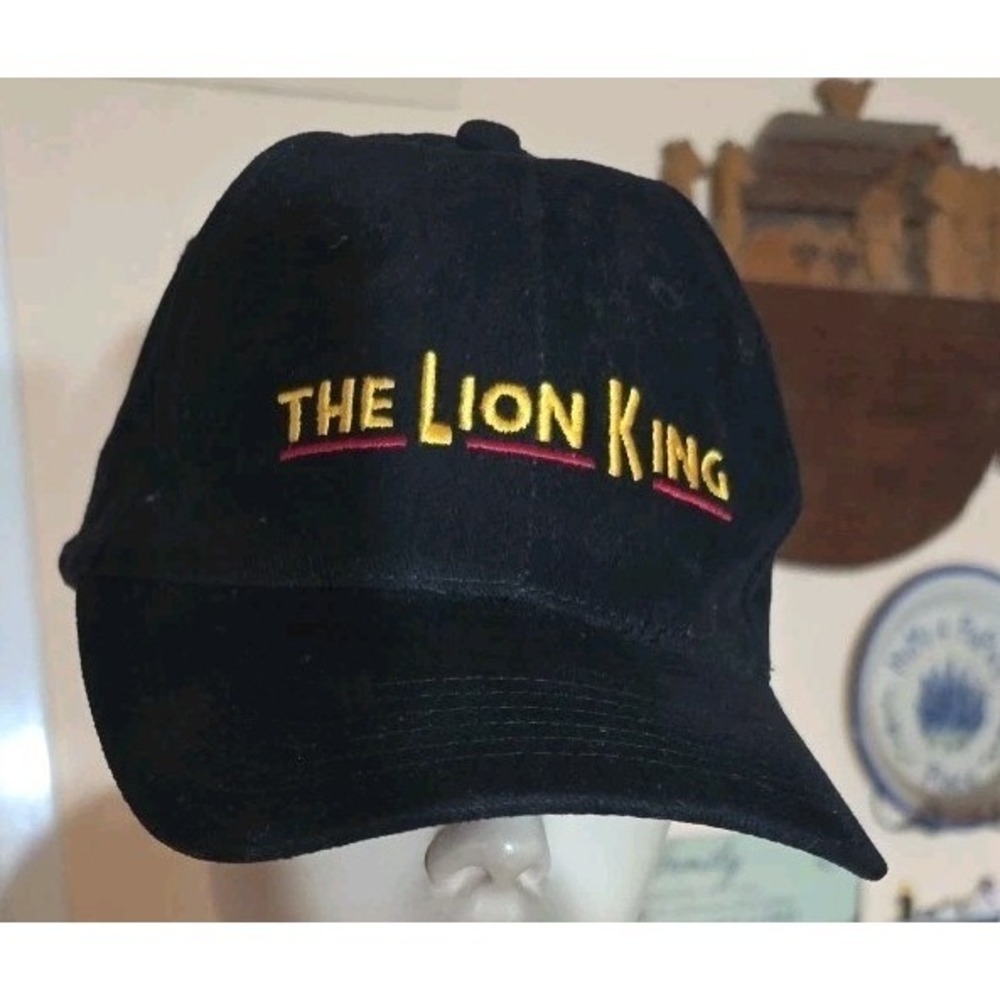 VTG The Lion King Disney Broadway Musical VIP Black Adjustable Strapback Hat Cap